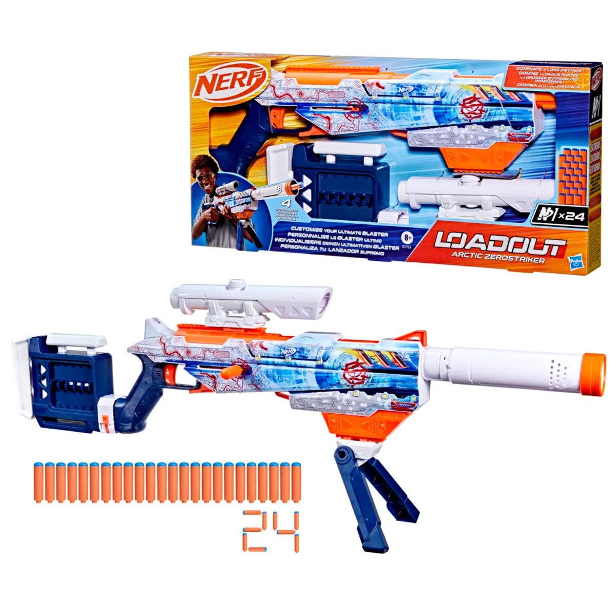 LANZADOR NERF LOADOUT ARCTIC ZEROSTRIKER - 1