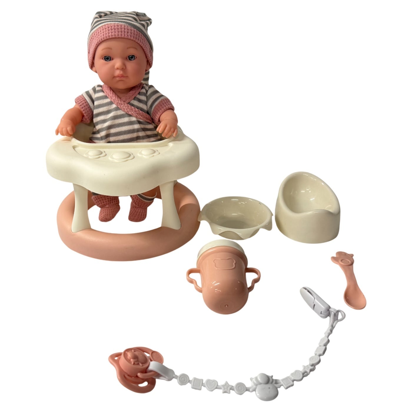 MUÑECA BOSTECITOS 9  CON ANDADOR + BASENICA Y ACCESORIOS - 2