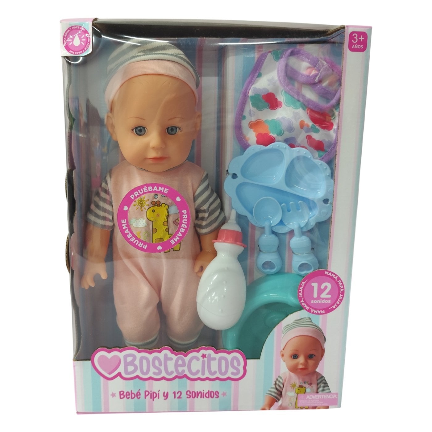 MUÑECA BEBÉ BOSTECITOS CON ACCESORIOS - 1