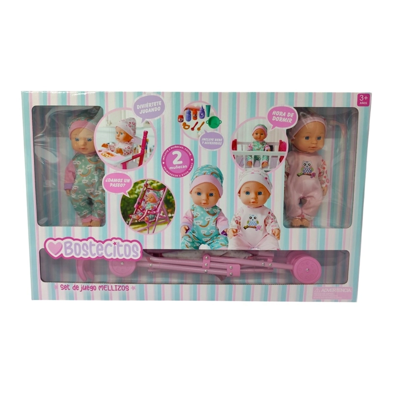 MUÑECA BEBÉ BOSTECITOS 12 PACK + 2 ACCESORIOS - 11