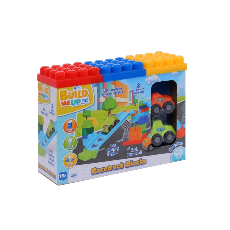 BLOQUES HAPPY LINE BUILD MAXI 2 AUTOS PISTAS 40 PIEZAS - 2