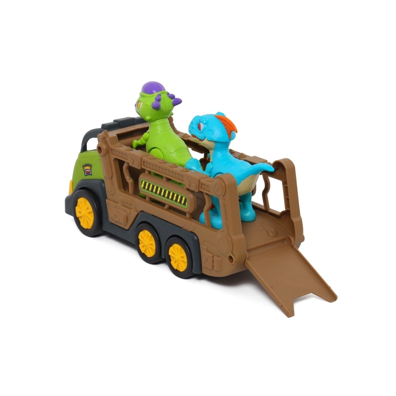 CAMIÓN TRANSPORTADOR HAPPY LINE CON 2 DINOSAURIOS - 8