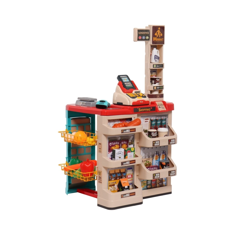 SET SUPERMARKET L&S W/ SHOPPING HAPPY LINE CARRITO ACCESORIOS 48 PIEZAS - 3