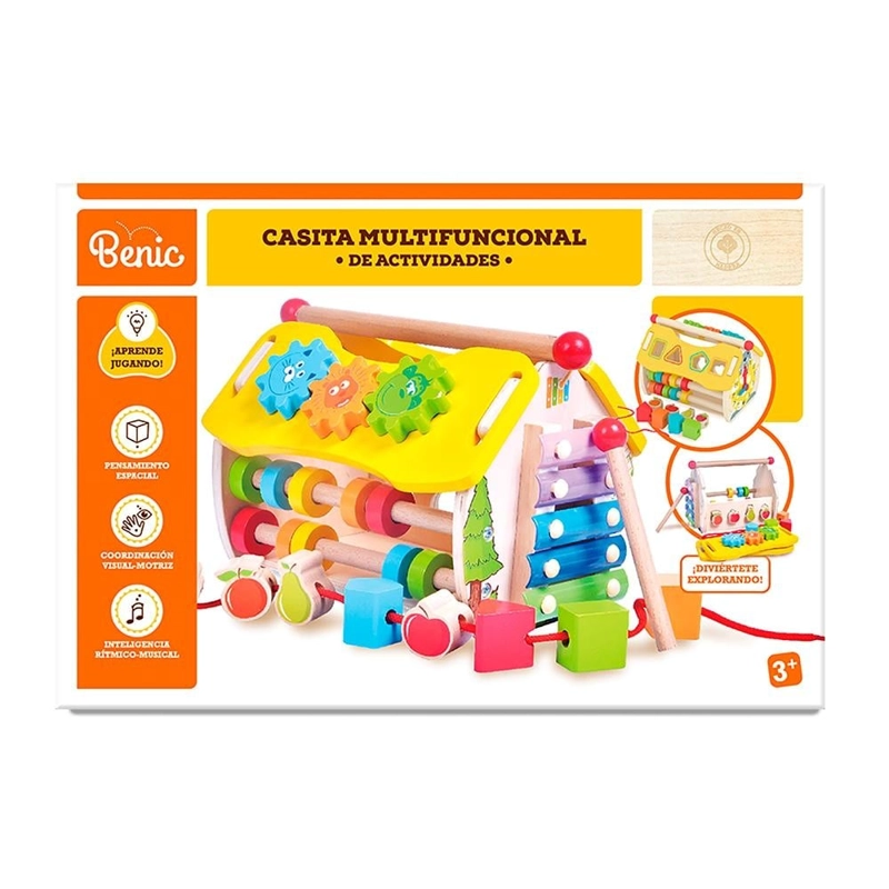 JUGUETE DIDÁCTICO BENIC WOOD CASITA MULTIFUNCIONAL DIDACTICA DE MADERA - 1