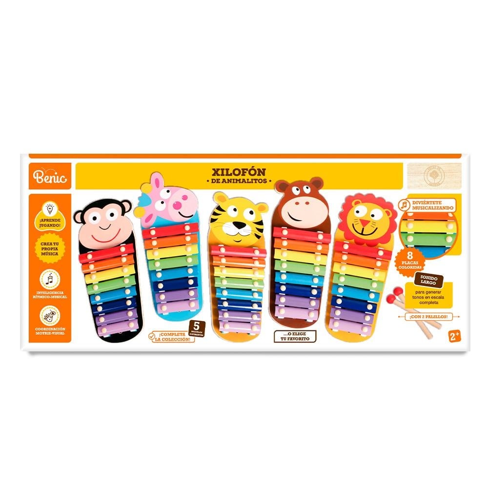 XILOFONO BENIC WOOD ANIMALITOS BENIC WOOD 8 TECLAS - 1