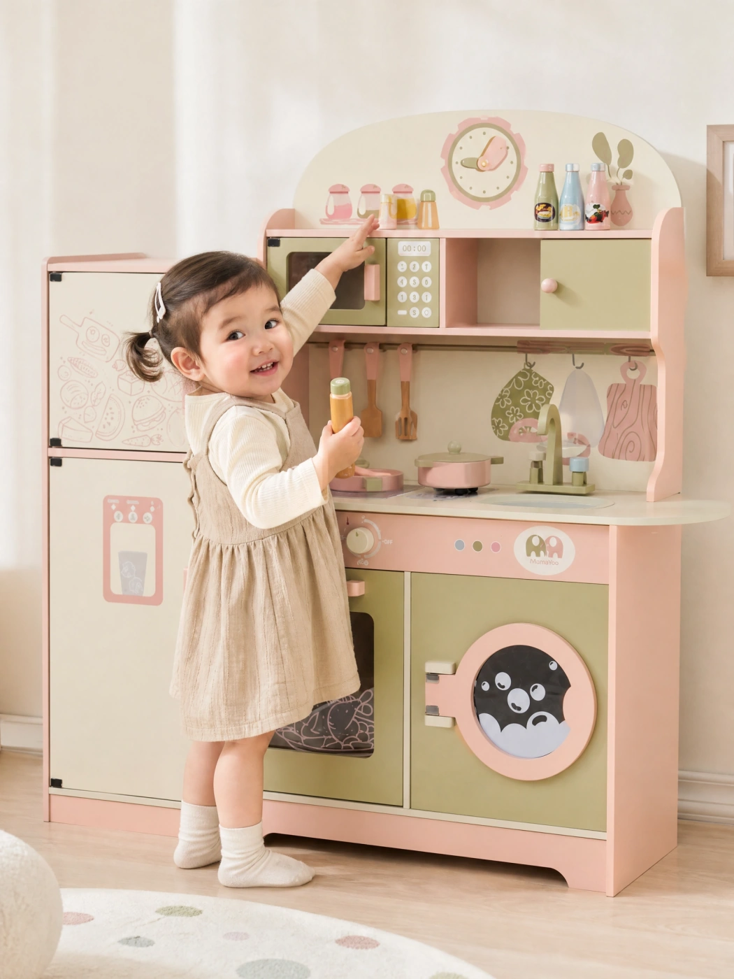 COCINA Y REFRIGERADOR KITCHEN PLAY CON ACCESORIOS - 1