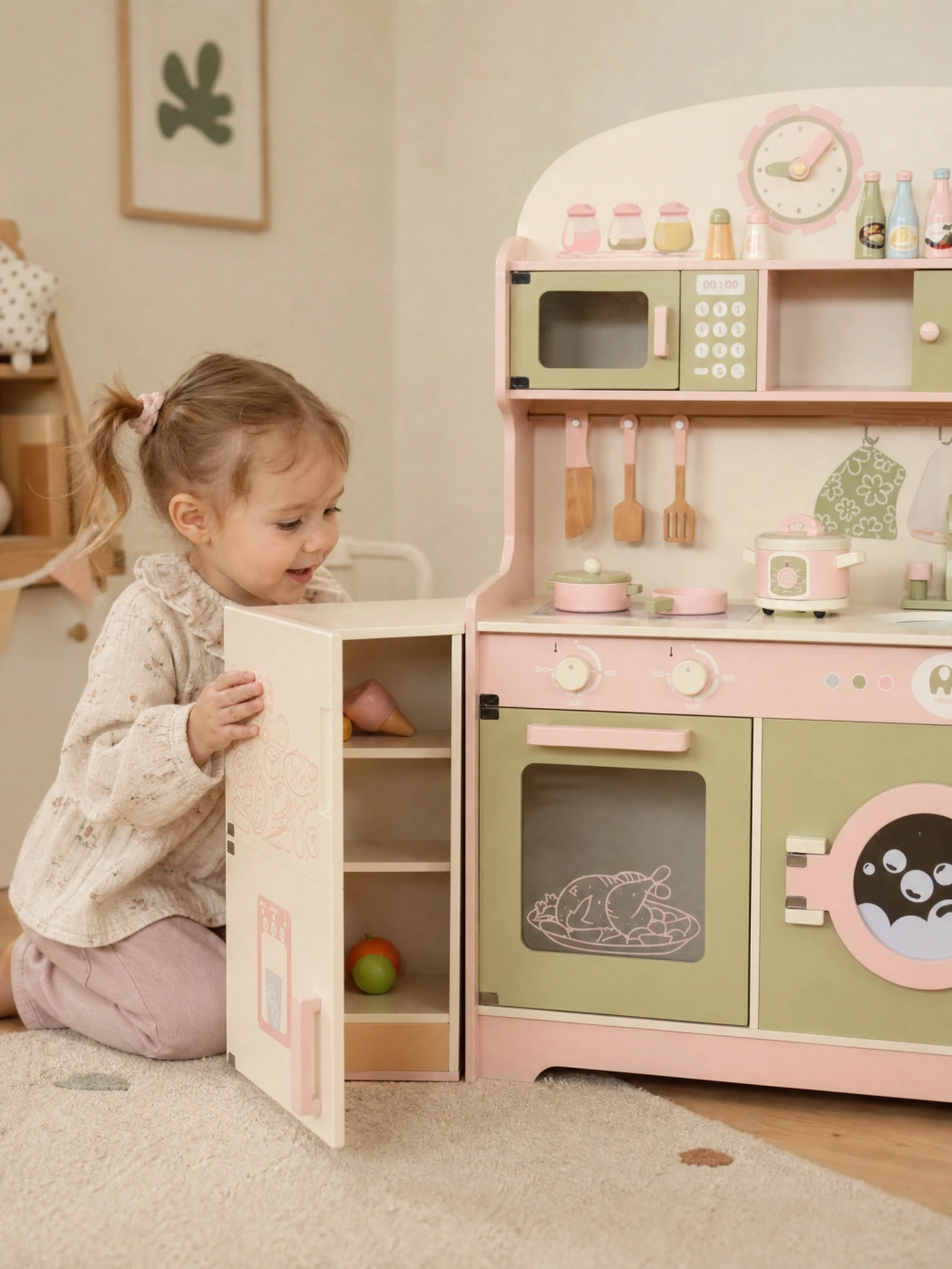 COCINA Y REFRIGERADOR KITCHEN PLAY CON ACCESORIOS - 3