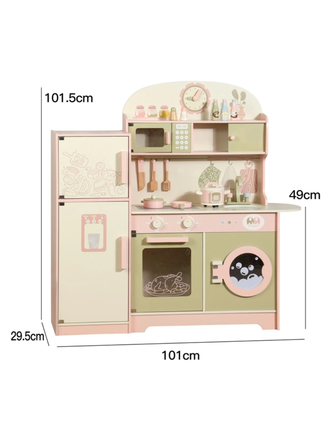 COCINA Y REFRIGERADOR KITCHEN PLAY CON ACCESORIOS - 5