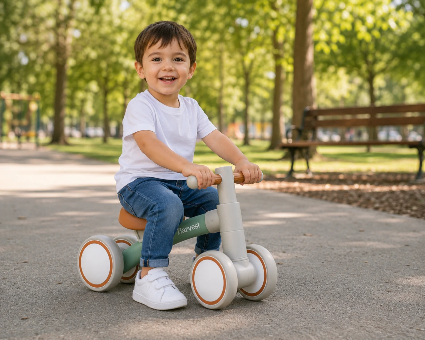 BICICLETA DE EQUILIBRIO BABY HARVEST 4 RUEDAS SIN PEDALES - 1