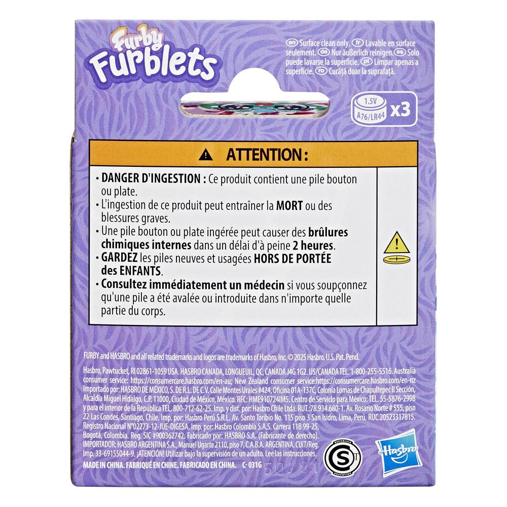 PELUCHE MINIAMIGO INTERACTIVO FURBY FURBLETS PEP-MINT - 6