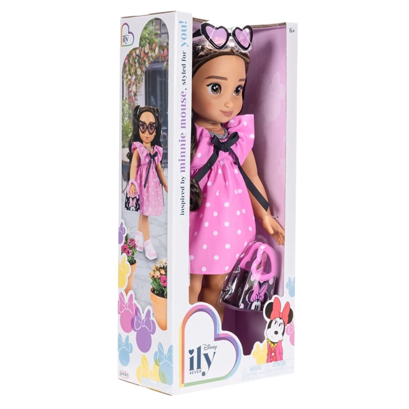 MUÑECA DISNEY ILY INSPIRADA EN MINNIE VESTIDO ROSA - 4