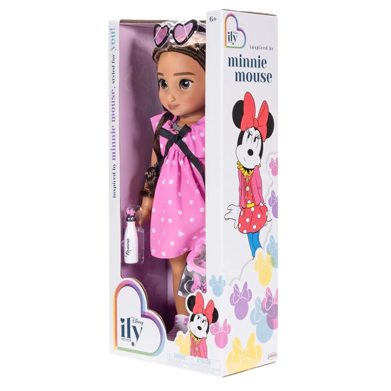 MUÑECA DISNEY ILY INSPIRADA EN MINNIE VESTIDO ROSA - 5