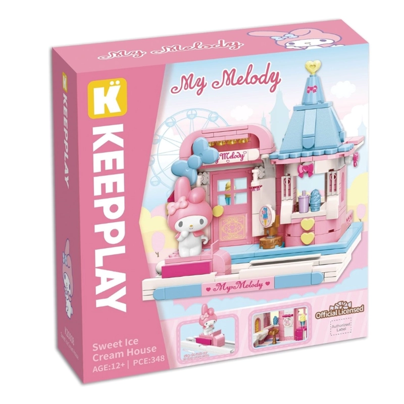 BLOQUES DE CONSTRUCCIÓN HELLO KITTY SWEET ICE CREAM HOUSE - 4