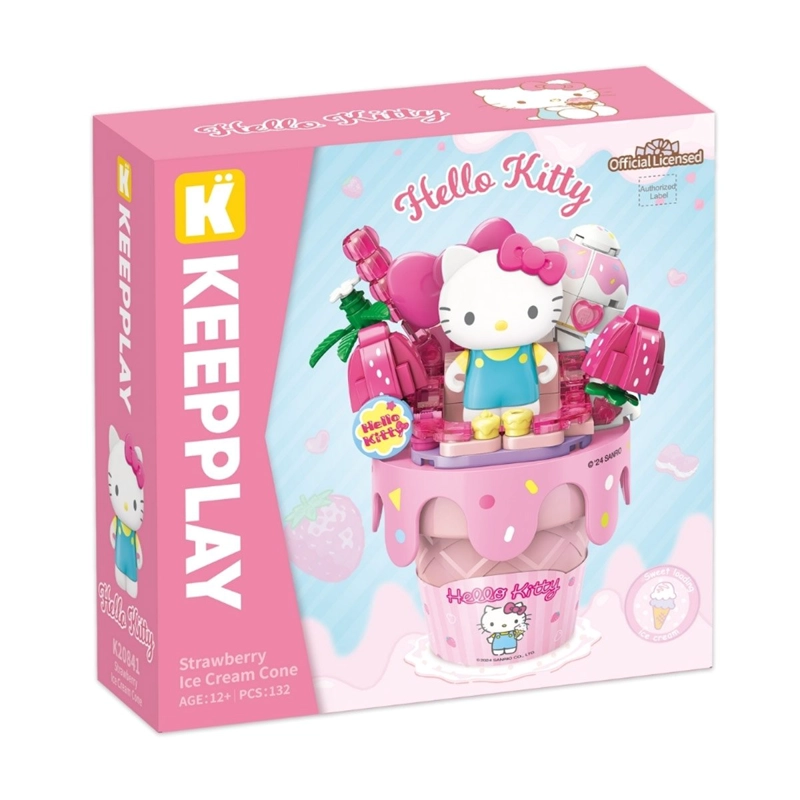 BLOQUES DE CONSTRUCCIÓN HELLO KITTY STRAWBERRY CRISPY CONE HELLO KITTY - 3