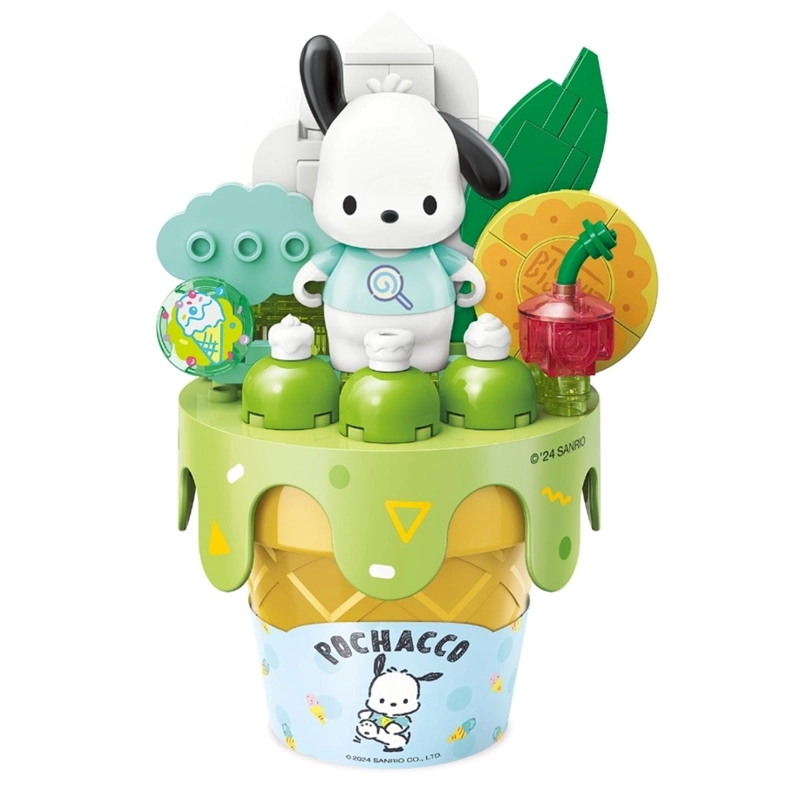 BLOQUES DE CONSTRUCCIÓN HELLO KITTY GREEN CRISPY CONE - POCHACCO - 1
