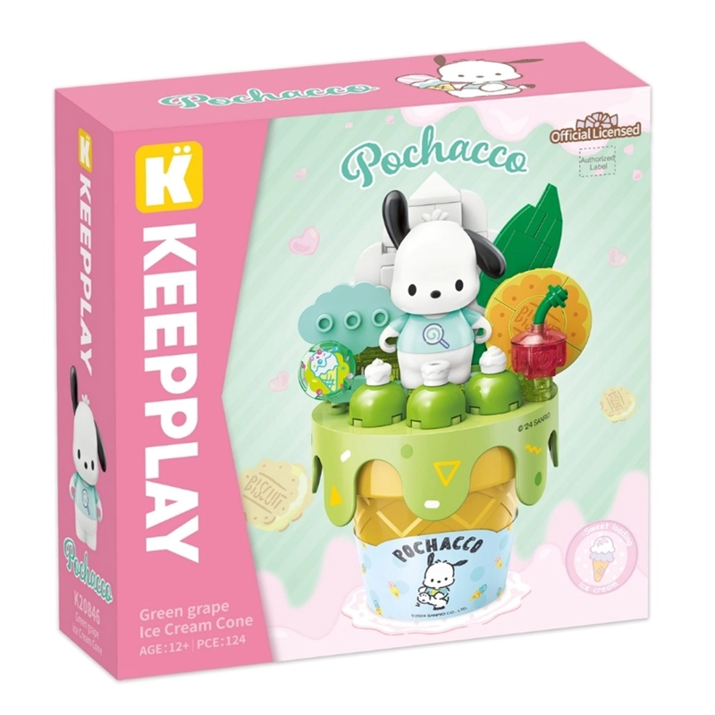 BLOQUES DE CONSTRUCCIÓN HELLO KITTY GREEN CRISPY CONE - POCHACCO - 2