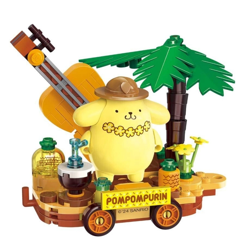 BLOQUES DE CONSTRUCCIÓN HELLO KITTY MUSIC ON THE BEACH - POMPOMPURIN - 1