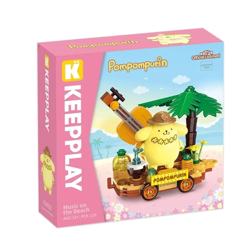 BLOQUES DE CONSTRUCCIÓN HELLO KITTY MUSIC ON THE BEACH - POMPOMPURIN - 2
