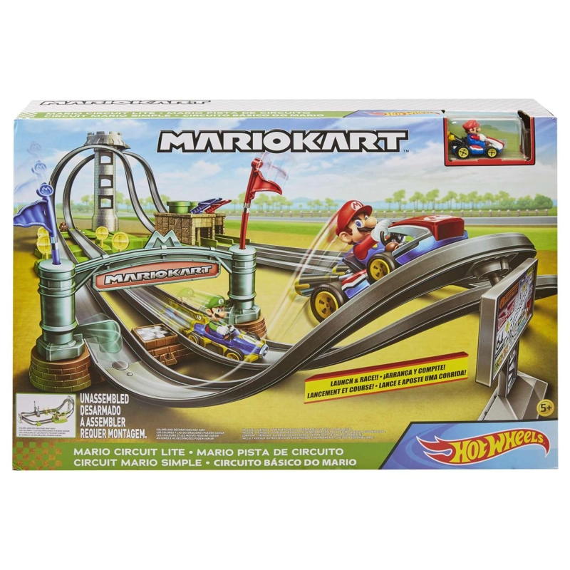 PISTA DE JUGUETE HOT WHEELS DE CIRCUITO LARGO MARIO KART - 2