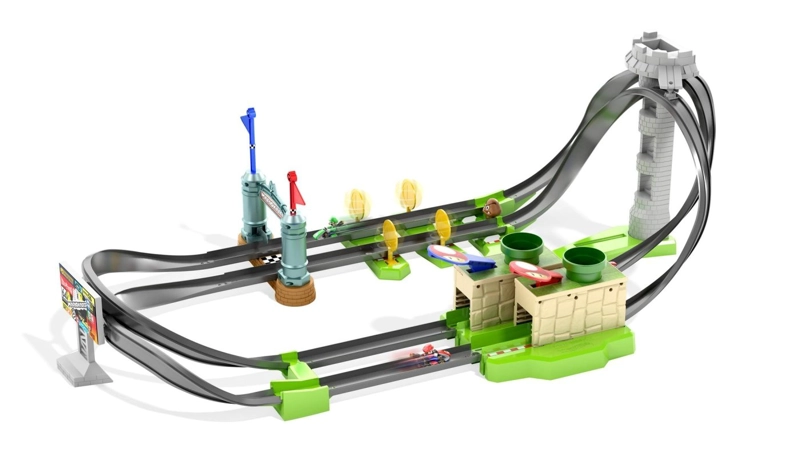 PISTA DE JUGUETE HOT WHEELS DE CIRCUITO LARGO MARIO KART - 4