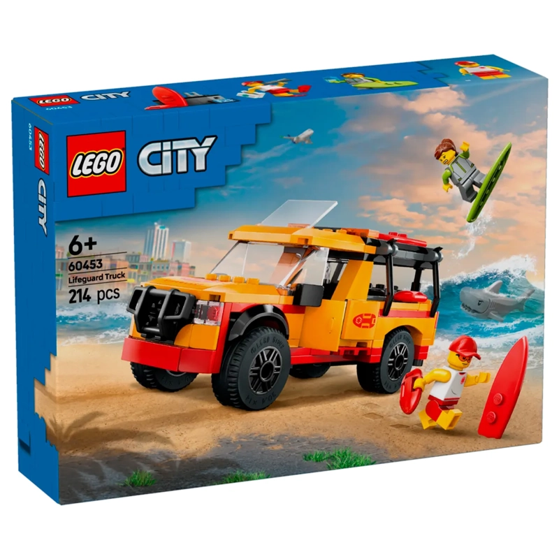 BLOQUES CONSTRUCCIÓN LEGO CAMIÓN RESCATE PLAYA SALVAVIDAS 60453 - 1