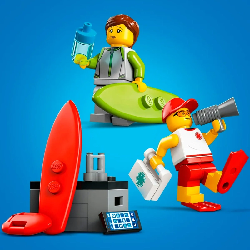 BLOQUES CONSTRUCCIÓN LEGO CAMIÓN RESCATE PLAYA SALVAVIDAS 60453 - 2