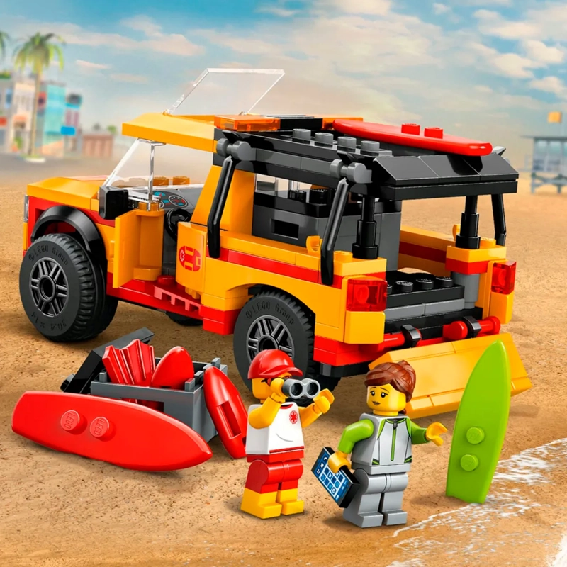 BLOQUES CONSTRUCCIÓN LEGO CAMIÓN RESCATE PLAYA SALVAVIDAS 60453 - 3