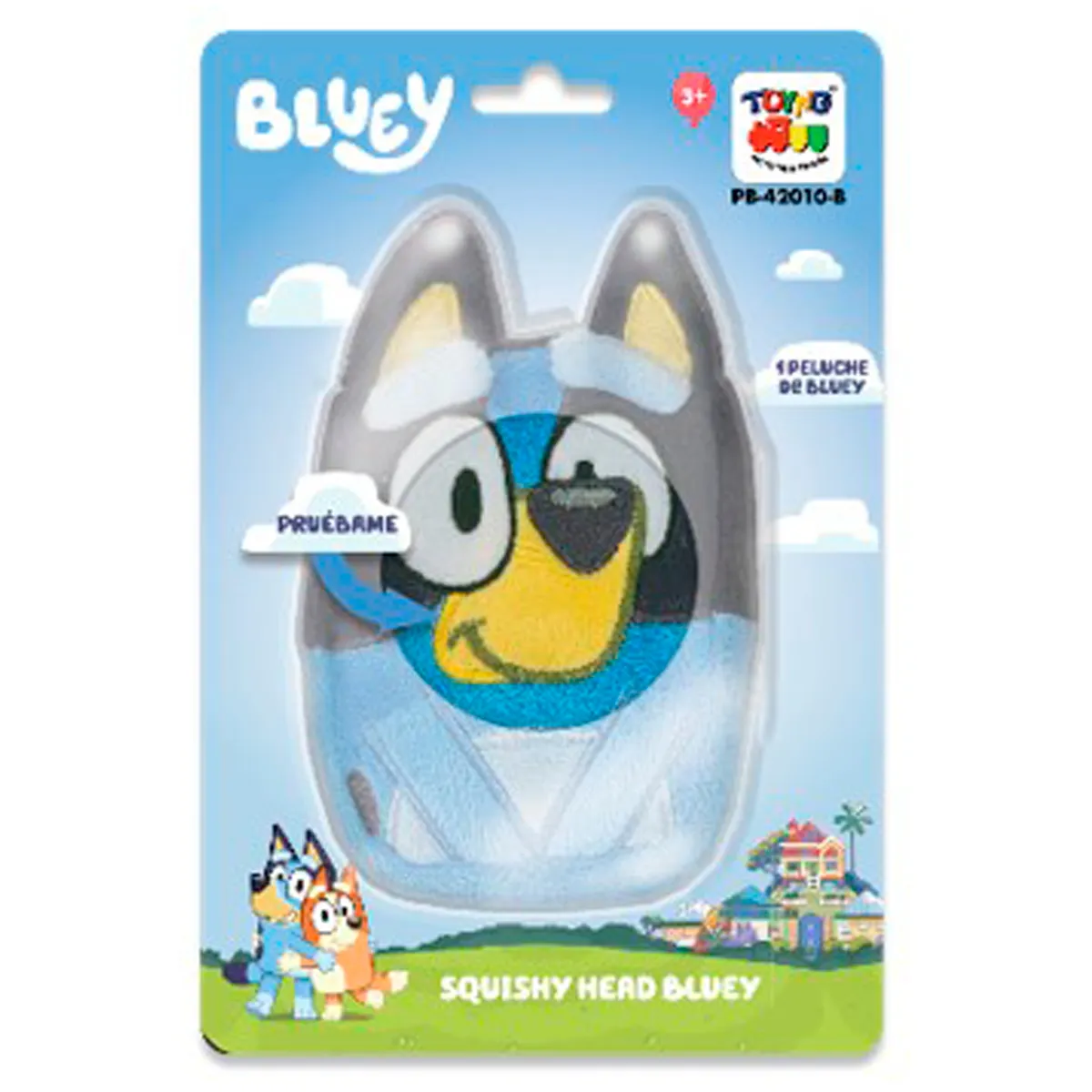 PELUCHE SQUISHY HEAD BLUEY - 1