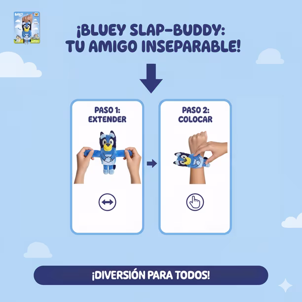 PELUCHE SLAP-BUDDY 20 CM BLUEY - 4