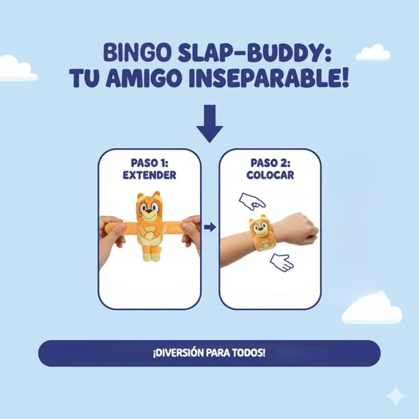 PELUCHE SLAP-BUDDY 20 CM BINGO - 4