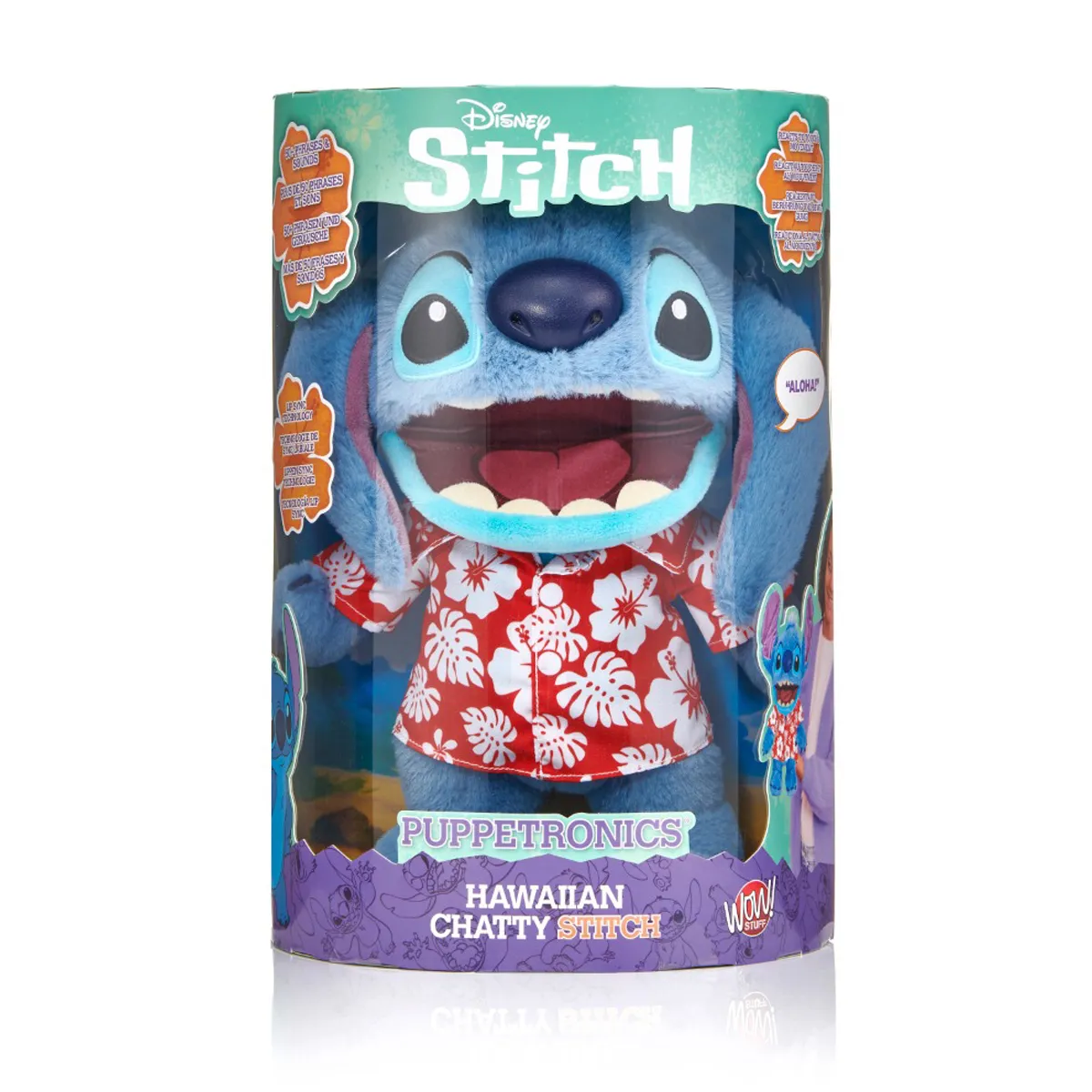 PELUCHE INTERACTIVO STITCH TRAJE HAWAIANO LA PELICULA 30 CM - 2