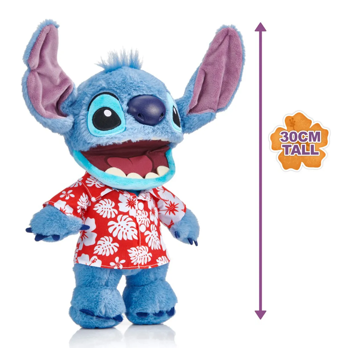 PELUCHE INTERACTIVO STITCH TRAJE HAWAIANO LA PELICULA 30 CM - 4