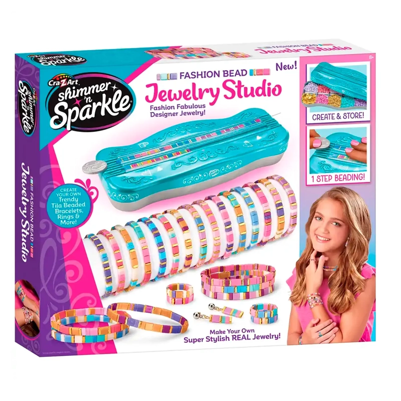 SHIMMER SPARKLE DOTS & DASHES TILA BEAD BRACELET S CRA Z ART - 1
