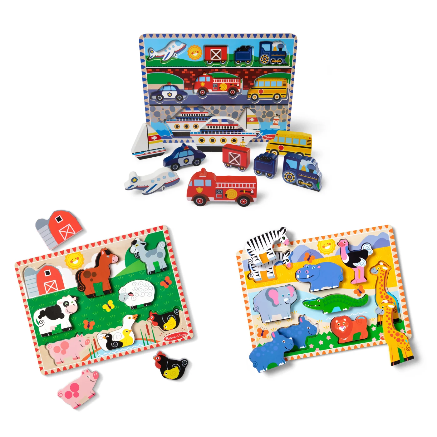 PUZZLES ENSAMBLABLES DE PIEZAS GRUESAS MELISSA AND DOUG - 1