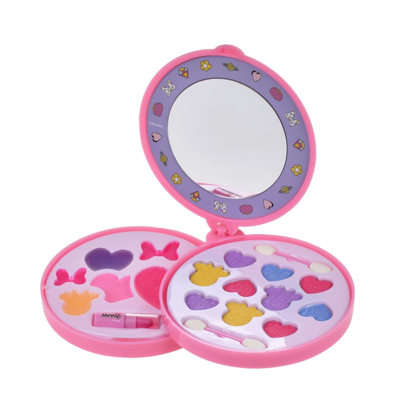 SET MINNIECIRCULAR CON TRES PISOS COSMÉTICOS Y ESPEJO - 4