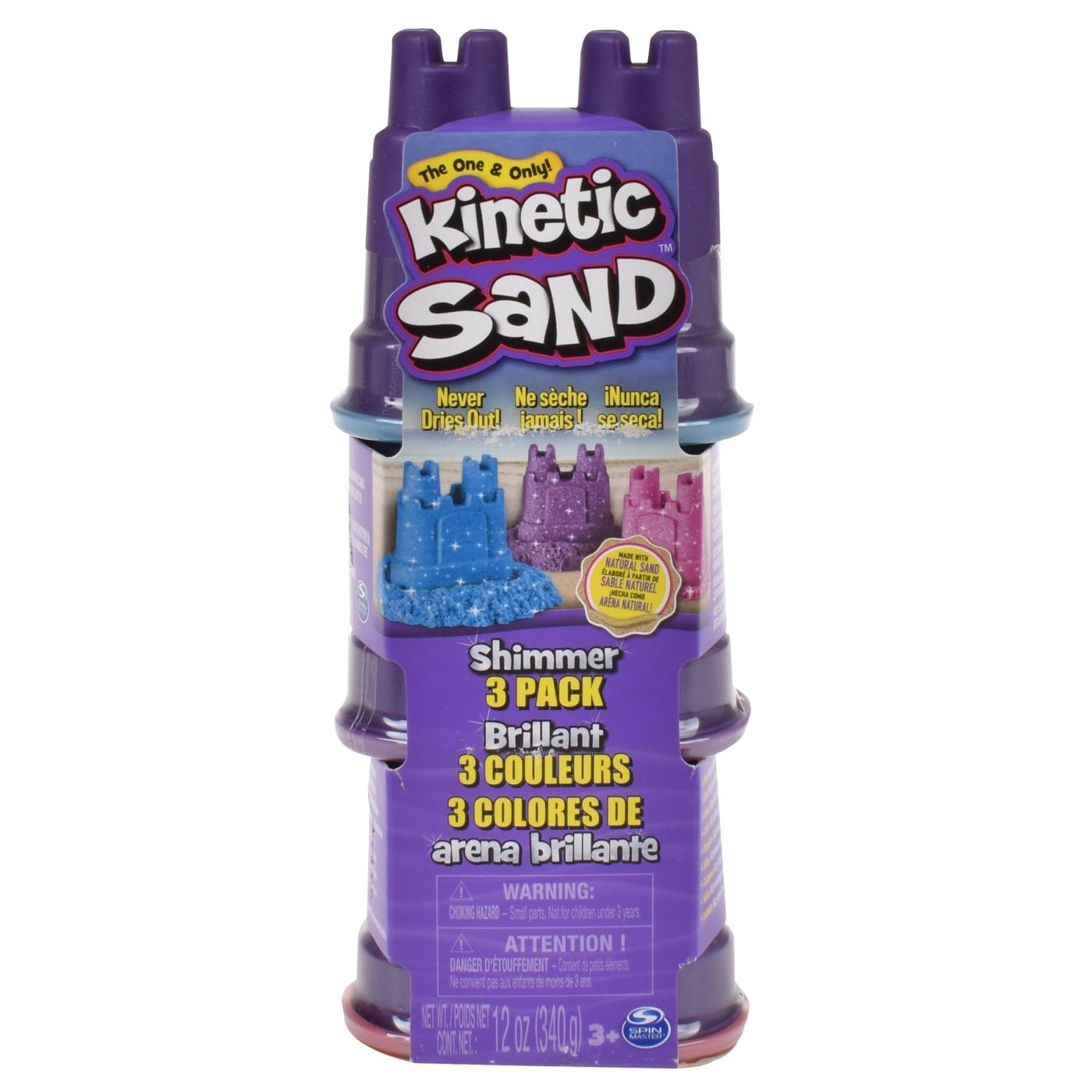 ARENA MÁGICA KINETIC SAND PACK 3 MINI CASTILLOS CON 120 GRAMOS - 2