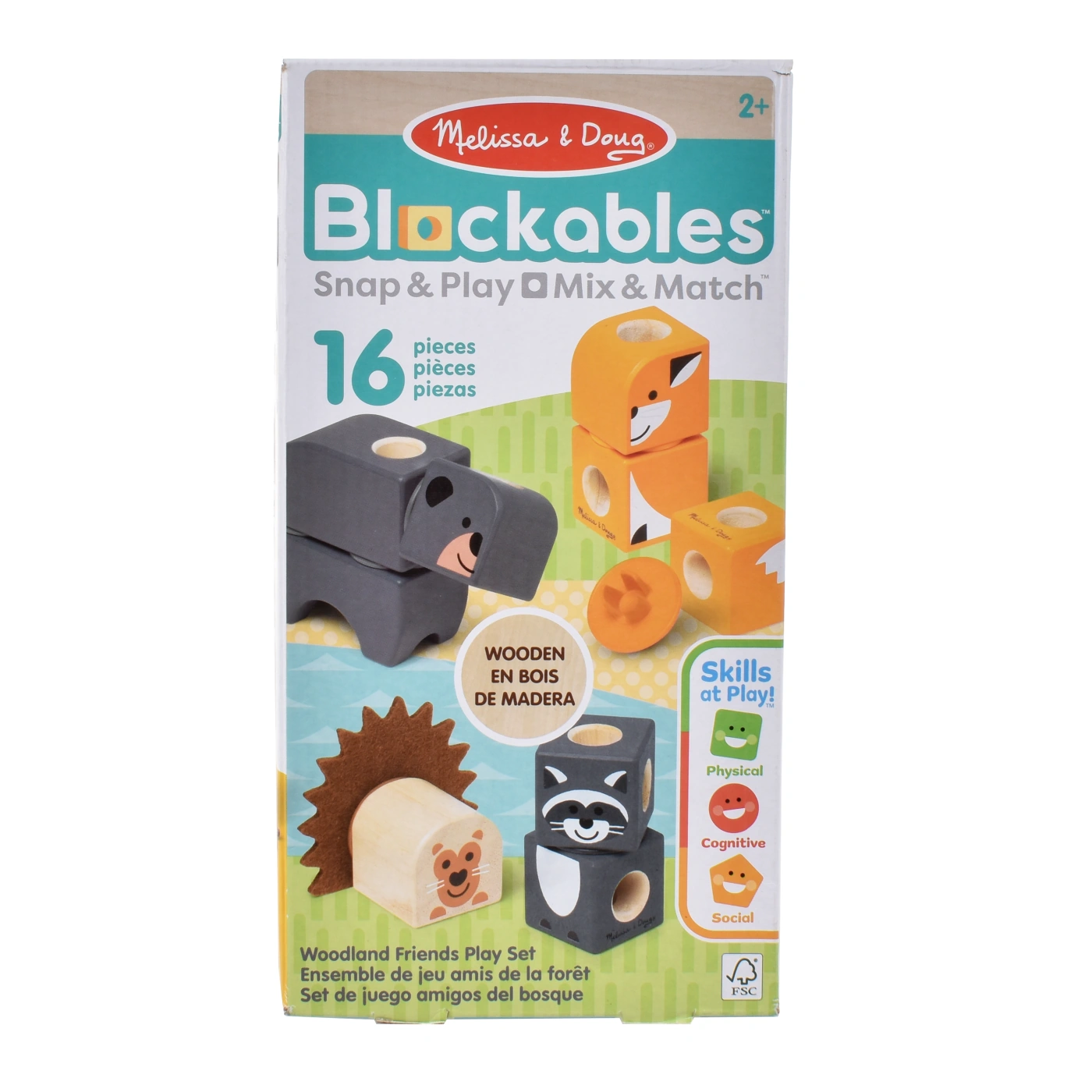 SET DE BLOQUES ANIMALES DEL BOSQUE MELISSA AND DOUG - 1