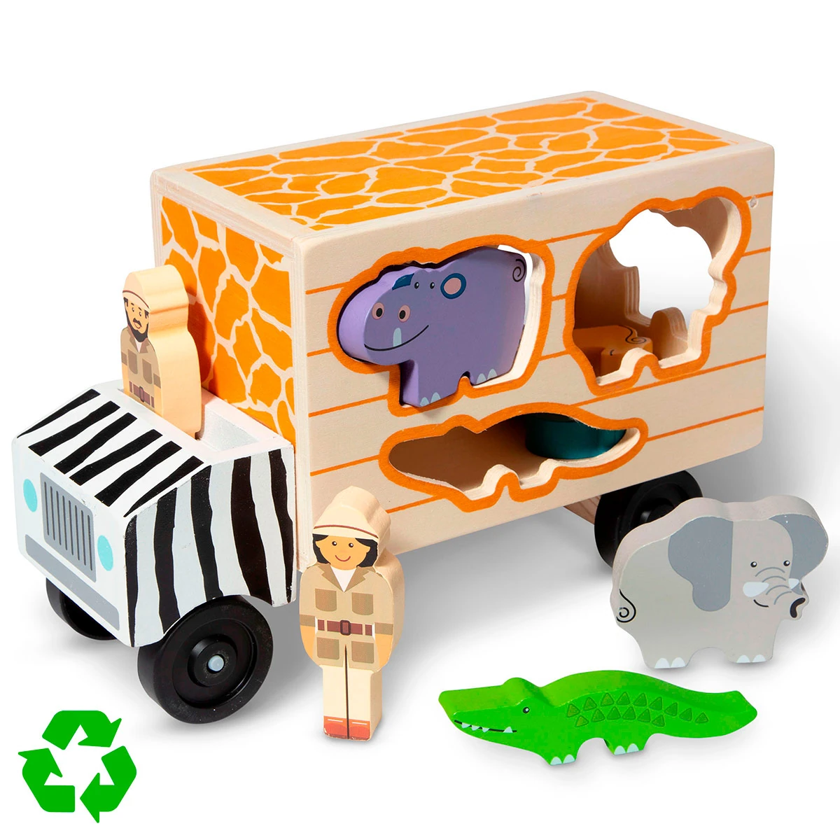 JUGUETE DE ENCAJE MELISSA & DOUG CAMIÓN SAFARI DE MADERA - 1