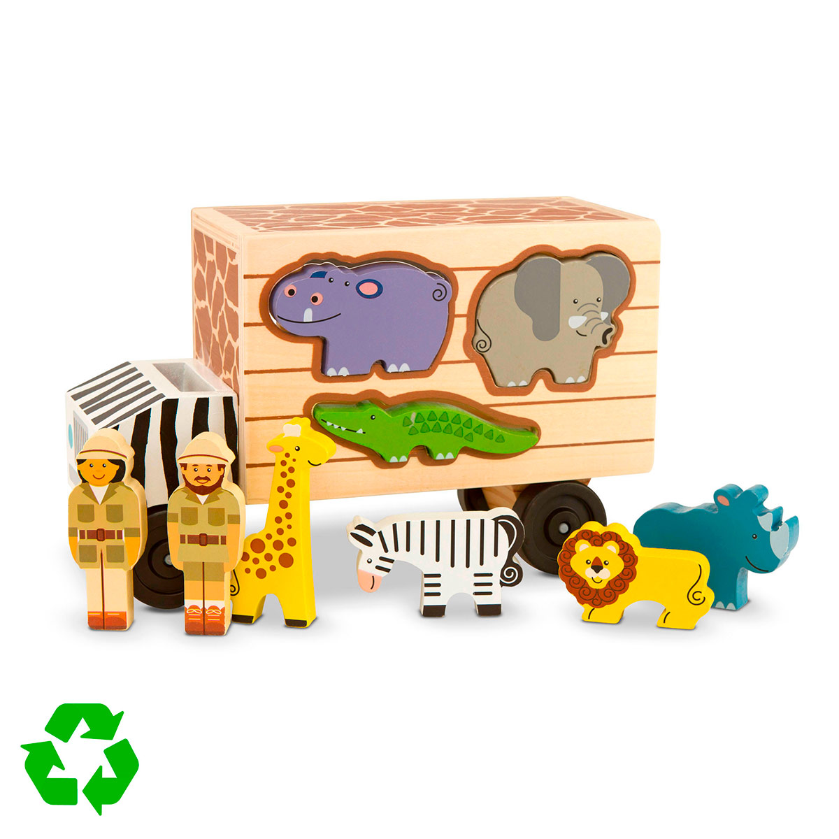 JUGUETE DE ENCAJE MELISSA & DOUG CAMIÓN SAFARI DE MADERA - 3