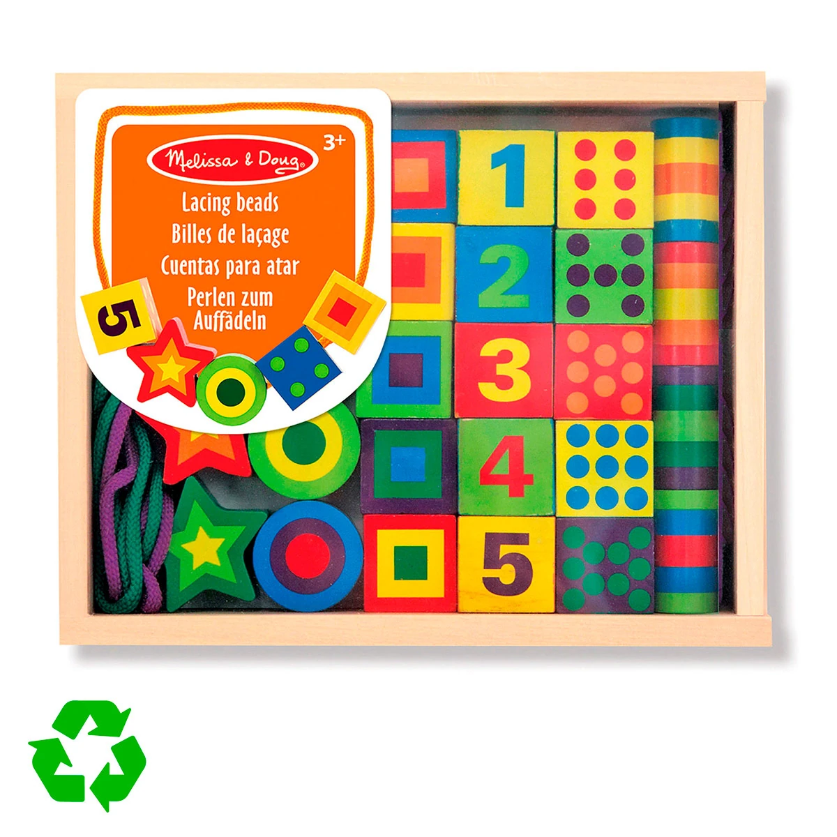 JUEGO DE ENCAJE DE MADERA CON CORDONES MELISSA & DOUG - 2