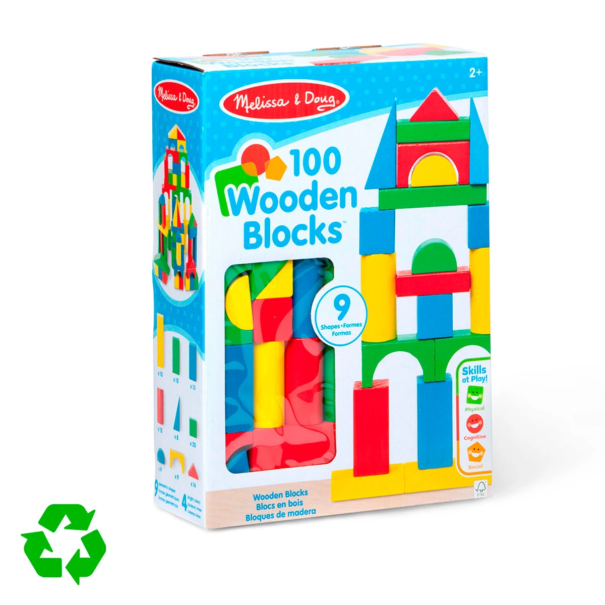 SET 100 BLOQUES DE MADERA MELISSA & DOUG - 1