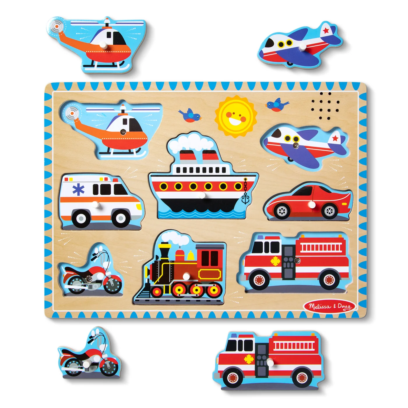 PUZZLES DE VEHICULOS CON SONIDO MELISSA AND DOUG - 4