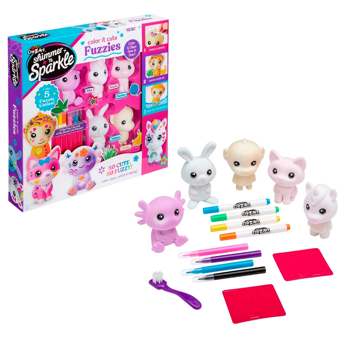 CRA Z ART KIT PARA COLOREAR FUZZIES - 1