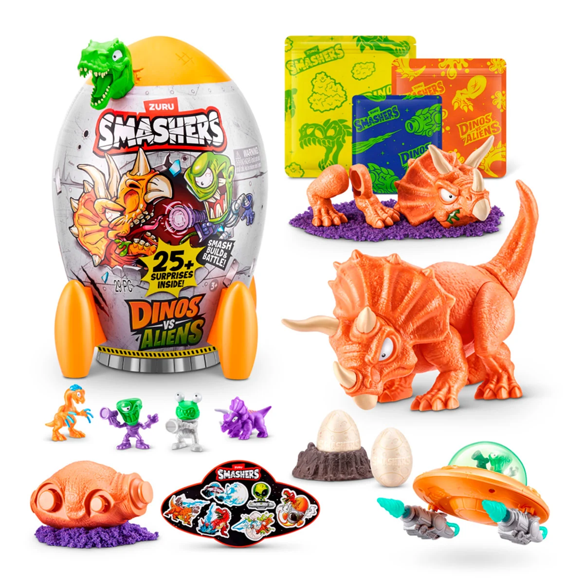 COHETE DINOS VS ALIENS  SMASHERS - 6