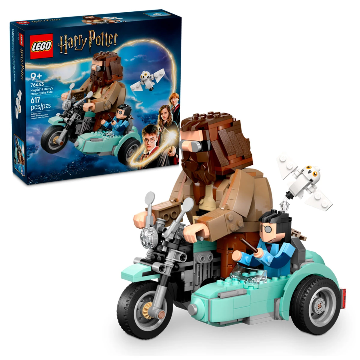 BLOQUE DE CONSTRUCCIÓN LEGO PASEO EN MOTOCICLETA DE HAGRID Y HARRY - 1