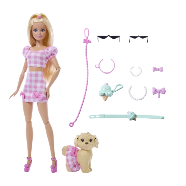 MUÑECA MALIBÚ BARBIE LOOKS IGUALES Y PERRITO - 3