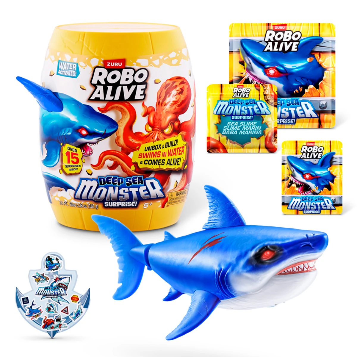 SET SORPRESA MONSTRUO MARINO ROBO ALIVE  - 5