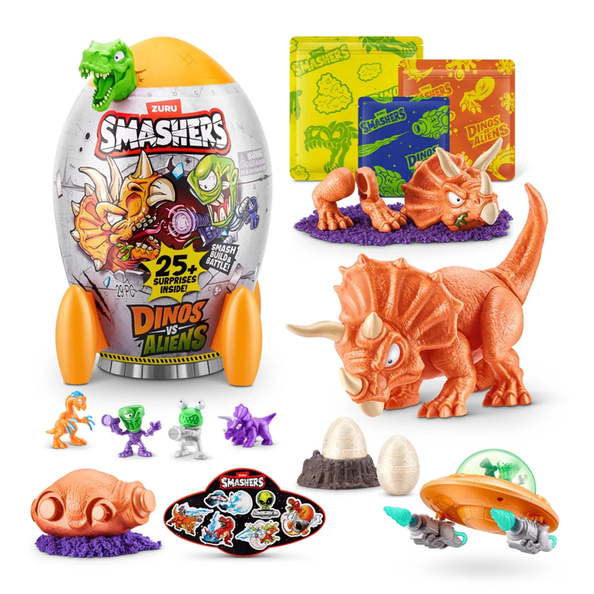 FIGURA DE ACCIÓN SMASHERS COHETE DINOS VS ALIENS - 6