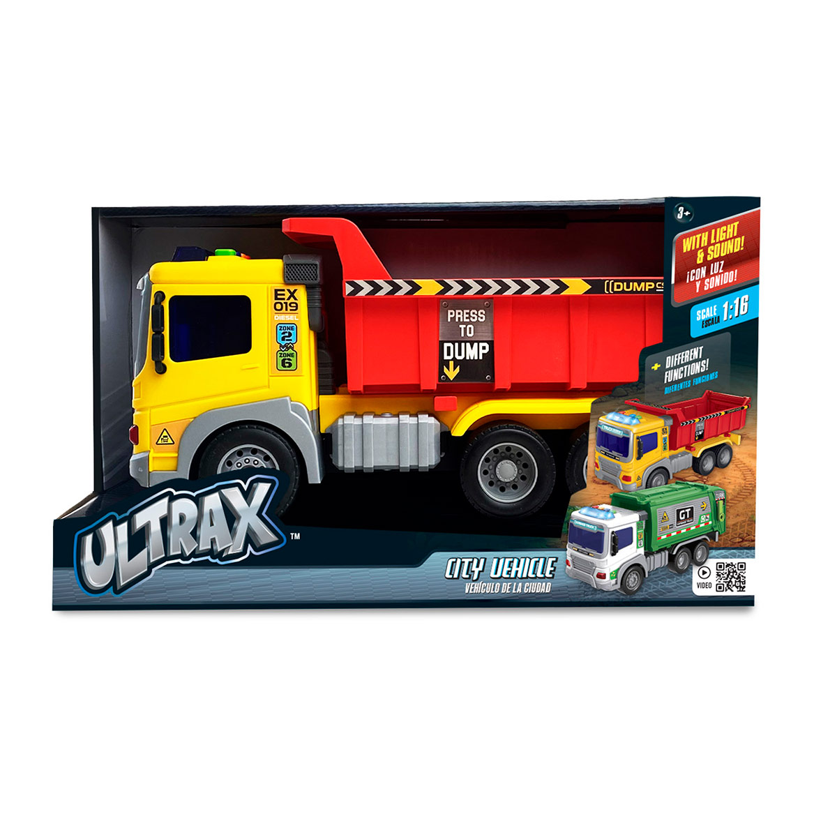 VEHÍCULO DE JUGUETE ULTRAX CAMIÓN DE CONSTRUCCIÓN A FRICCIÓN - 1