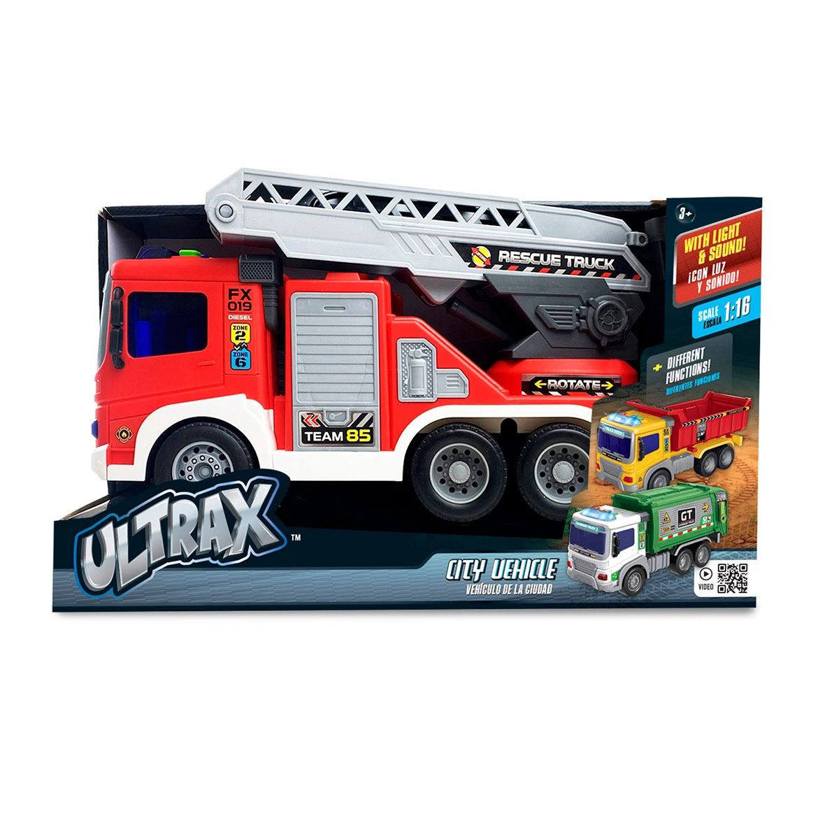 VEHÍCULO DE JUGUETE ULTRAX CAMIÓN DE BOMBEROS  1 A FRICCIÓN - 1